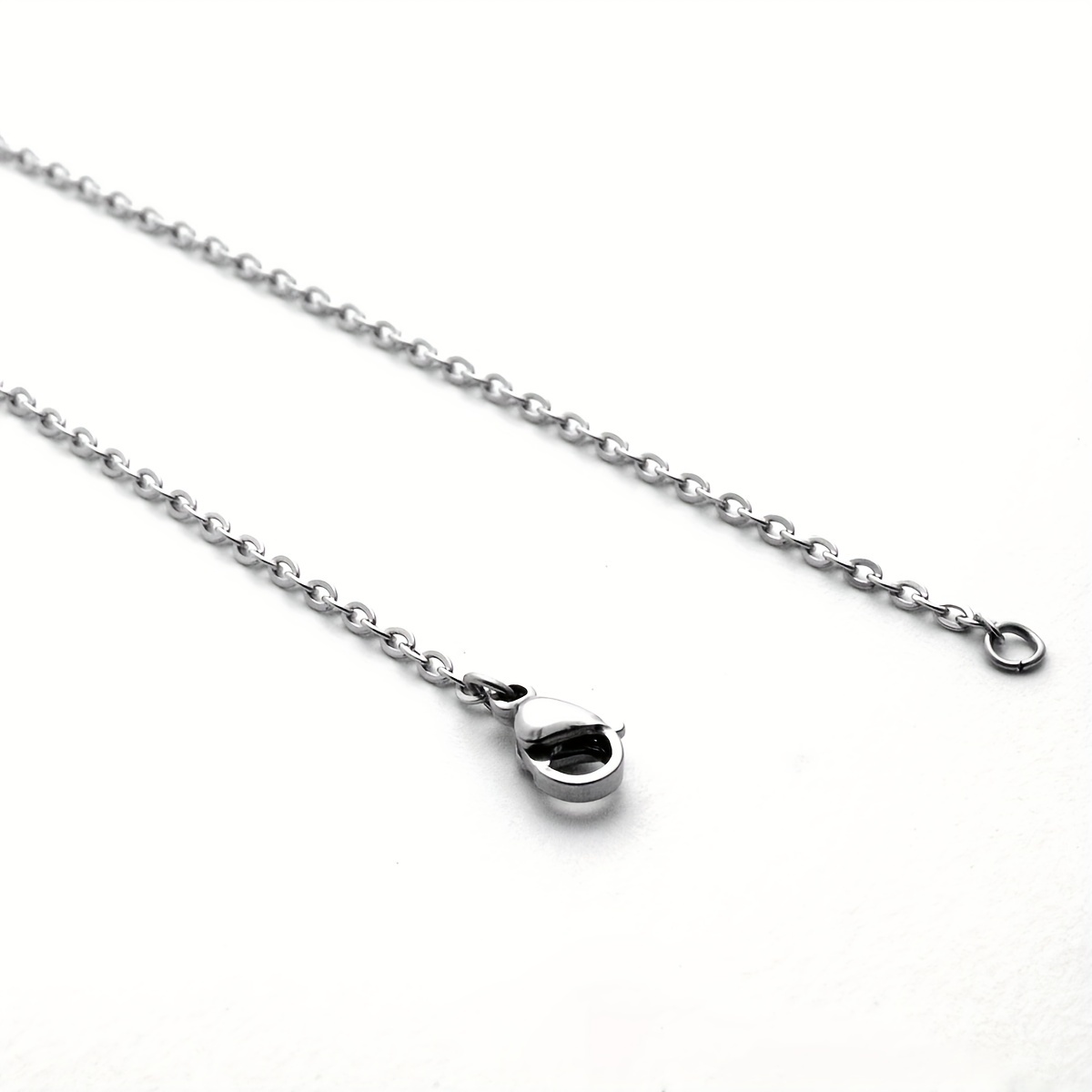 2MM Stainless Steel O Chain Cross Necklace Couple Necklace